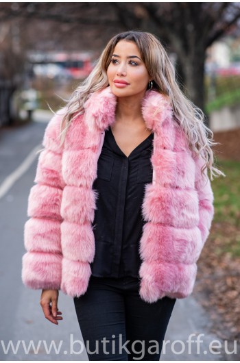 pink fluffy vest