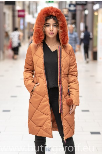 QUILTED WINTER JACKET - apelsin