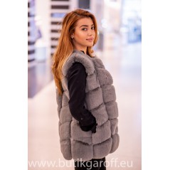 Fake fur vest - Dark grey