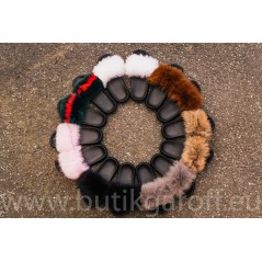 FLUFFY FUR SLIPPERS - BLACK