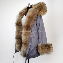 Winter Light blue Parka with real racoon fur - Model nr 69