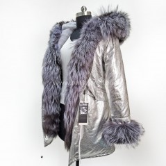 Winter Silver Parka with real silver fox fur - Model nr 71