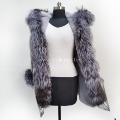 Winter Silver Parka with real silver fox fur - Model nr 71