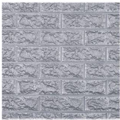 3D Wallpaper - silver grey brick 77cm/70cm BP-1