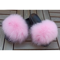 Fluffy fur slipper - Bubblegum