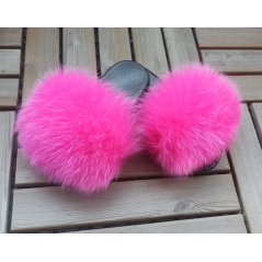 Kids Fluffy fur slipper - pink