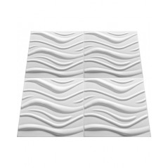 3D Wall and ceiling panel WAVE white