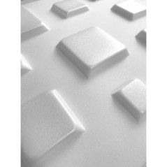 3D Wall and ceiling panel square white