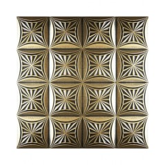 3D Wall and ceiling panel RETRO 81 Black - gold