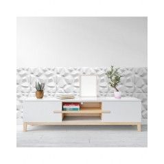 3D Wall and ceiling panel MARS white