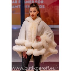 copy of Fake fur  Poncho - MODEL nr 33 Beige