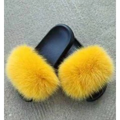 Fluffy fur slipper - Orange