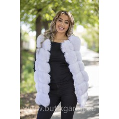 Fake fur vest - white