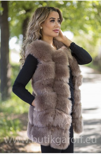 Fake fur vest - light brown