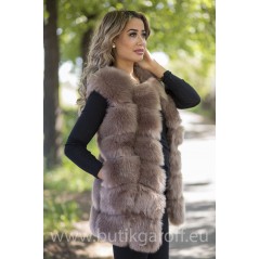 Fake fur vest - light brown
