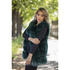 Fake fur vest - GREEN