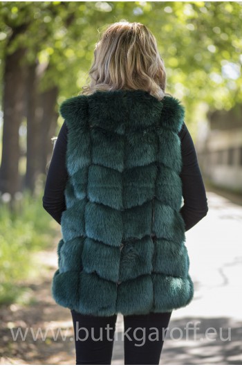 Fake fur vest - GREEN