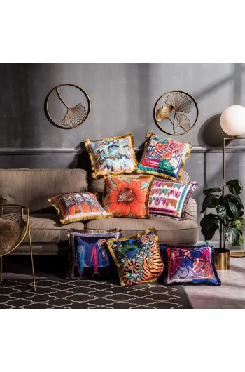 Colorful sofa deals pillows