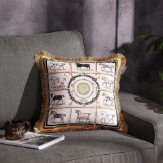 Luxury Horse Velvet Tassel Cushion Cover Model nr 25