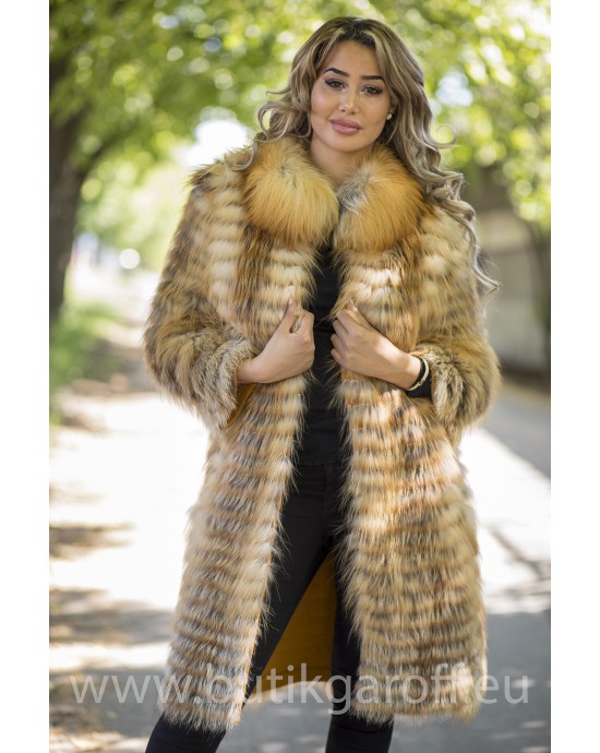 Real Fox fur coat - GOLD model 2