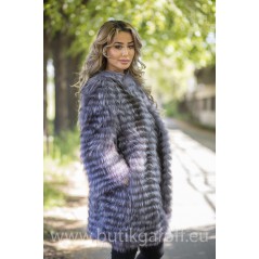 Real Fox fur coat - GREY model 2