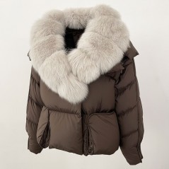 copy of Down jacket with racoon collar - short model