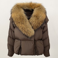 copy of Down jacket with racoon collar - short model