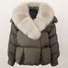 copy of Down jacket with racoon collar - short model