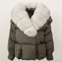 copy of Down jacket with racoon collar - short model