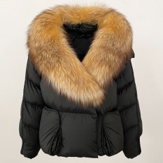 copy of Down jacket with racoon collar - short model