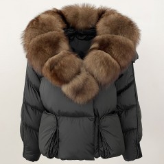 copy of Down jacket with racoon collar - short model