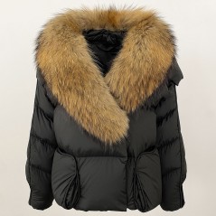 copy of Down jacket with racoon collar - short model