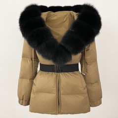 copy of Down jacket with racoon collar - short model