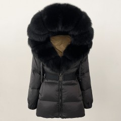 copy of Down jacket with racoon collar - short model