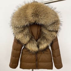 copy of Down jacket with racoon collar - short model