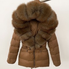 copy of Down jacket with racoon collar - short model