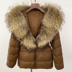 copy of Down jacket with racoon collar - short model