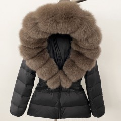 copy of Down jacket with racoon collar - short model