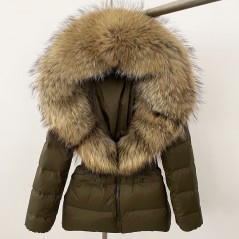 copy of Down jacket with racoon collar - short model