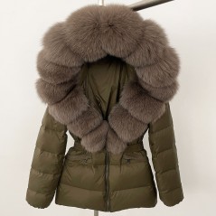 copy of Down jacket with racoon collar - short model