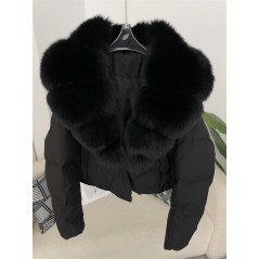 copy of Down jacket with racoon collar - short model